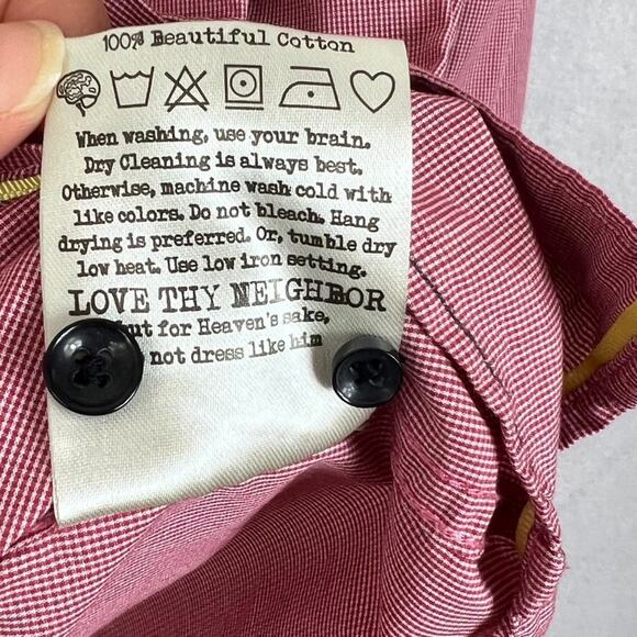 Descendant Of Thieves Dres Ladro Shirt Mens Size M Long Sleeve Button Up Striped - Picture 7 of 10